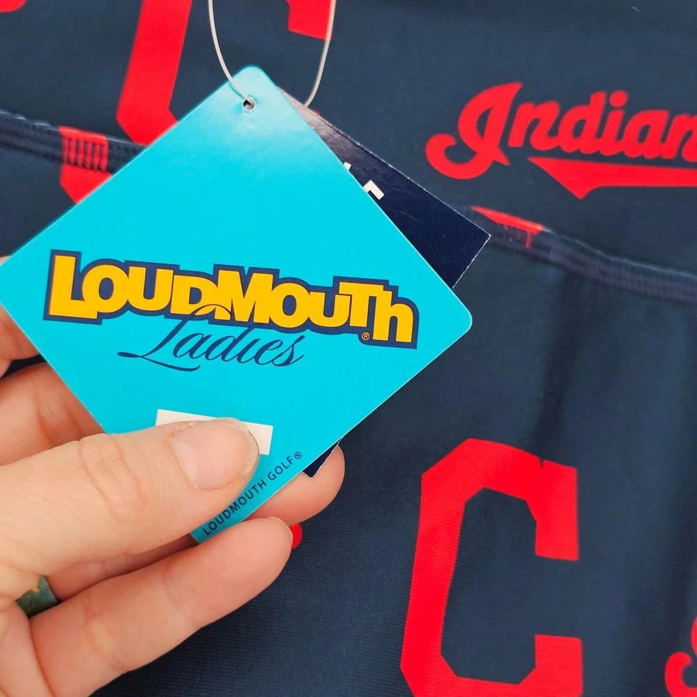 Loudmouth Cleveland Indians Active Skort S Navy MLB Logo Golf Skirt‎ Deadstock